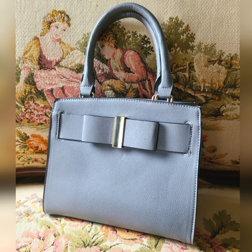Apt. 9 Gray Top Handle Purse With Bow